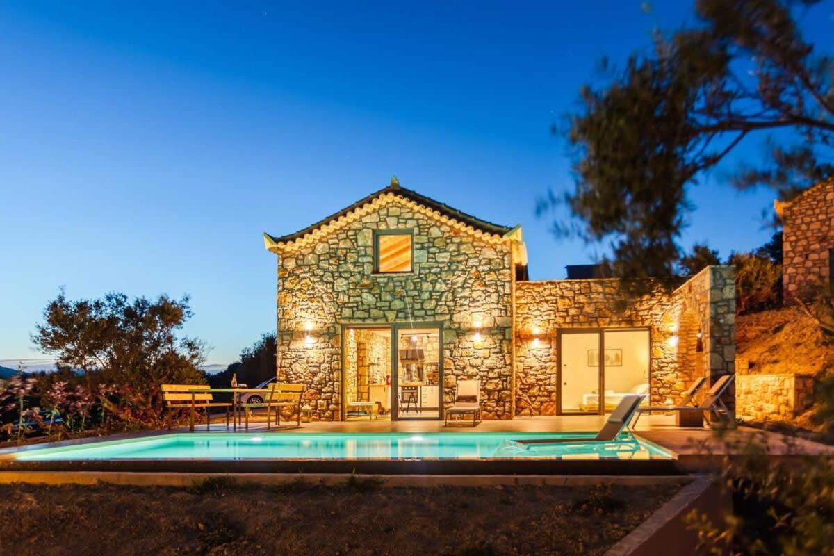 Gerakada Exclusive-Seaview Villa With Private Pool Koroni  Exterior photo